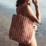 Gorgeous Louisa Striped Straw Tote Bag