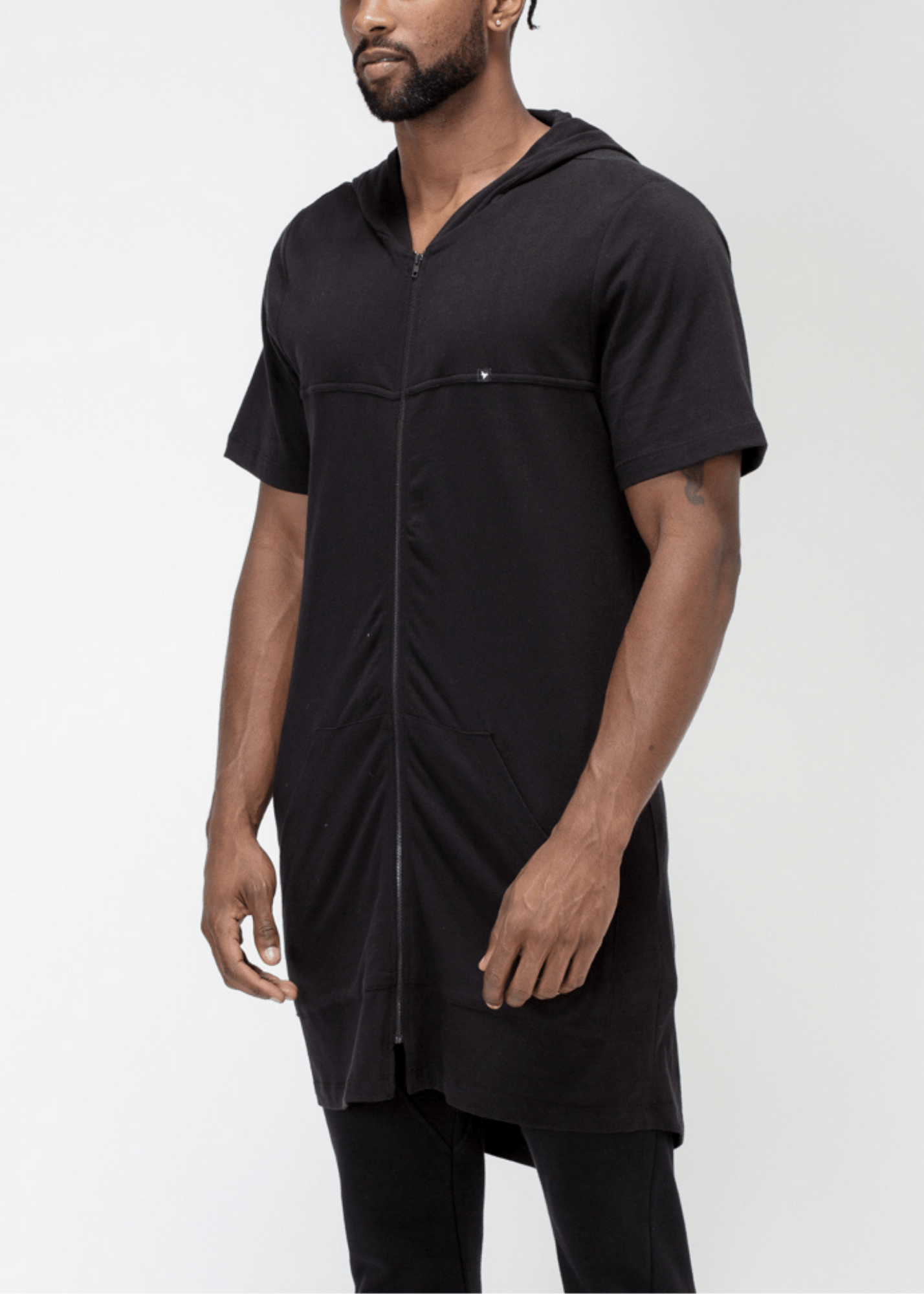 Konus Men's Short Sleeve Hoodie in Black