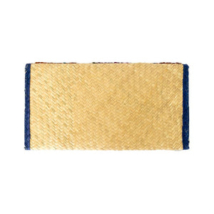Hand woven Clutch Bag With Embroidery Triangles