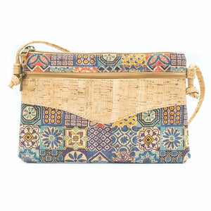 Natural Cork Messenger bag Criss Cross Compact Cork Sling-BAGD-244