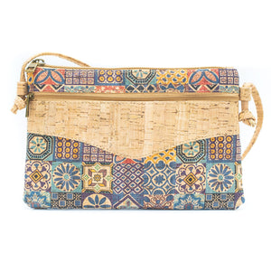 Natural Cork Messenger bag Criss Cross Compact Cork Sling-BAGD-244
