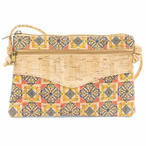 Natural Cork Messenger bag Criss Cross Compact Cork Sling-BAGD-244
