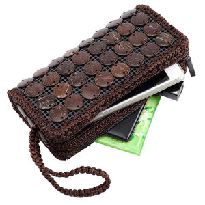 Coconut Shell African purse / wristlets clutch bag