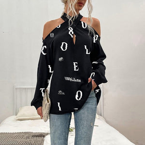 Not with belt  Abstract Face Print Women Jumpsuits Sexy One Shoulder