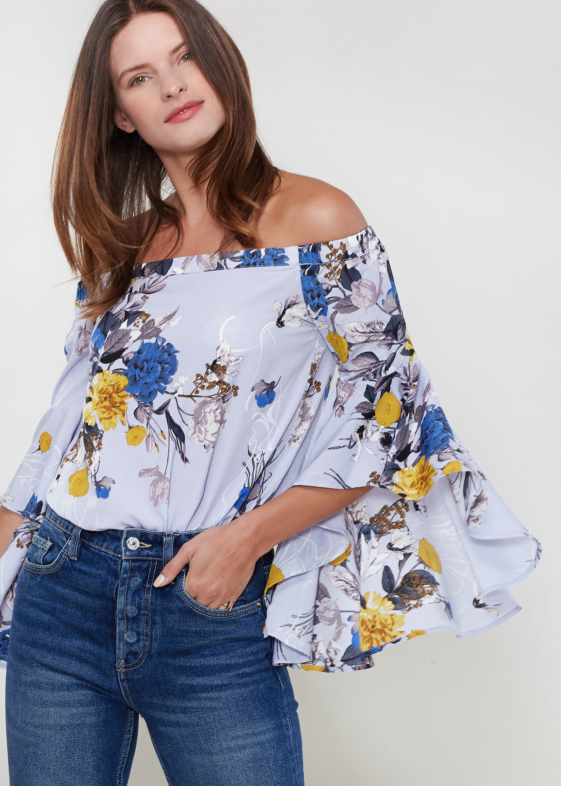 Women's Bell Sleeve Off The Shoulder Top