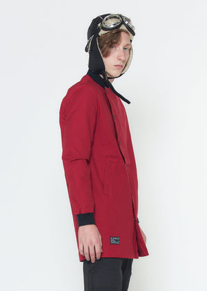 Konus Men's Elongated Twill Jacket in Red