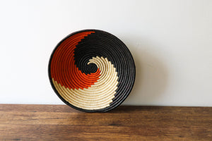 Handwoven African Raffia grass wall Hanging baskets /  Rwanda Wall and