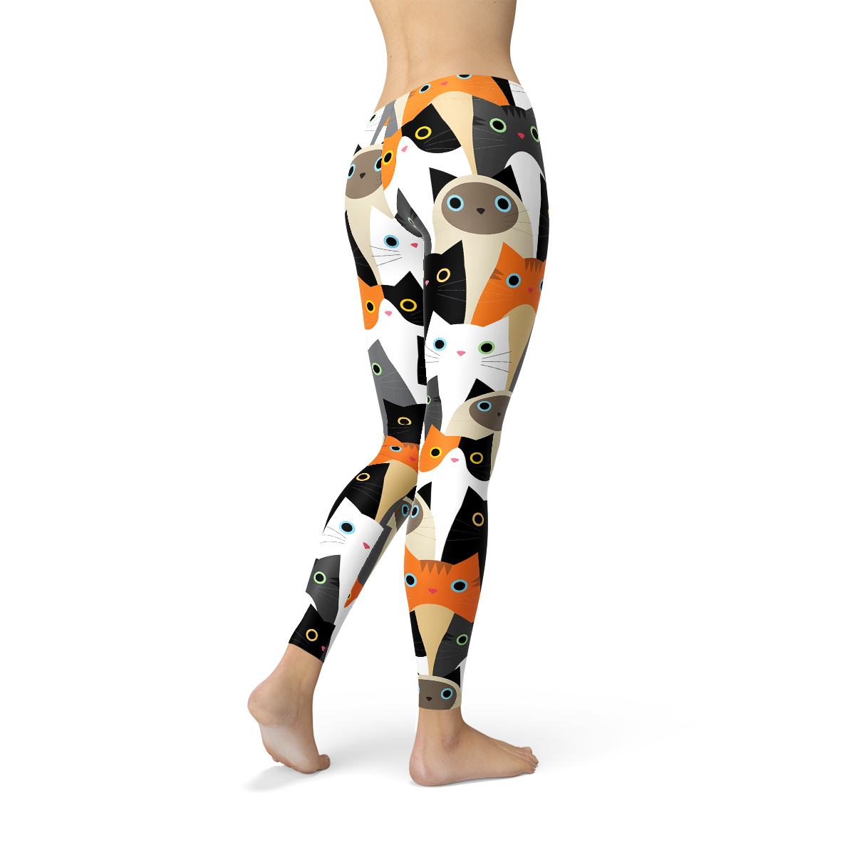 Womens All Over Print Cats Leggings