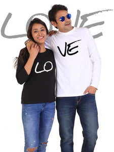LOVE Couple Full Sleeves Black & White