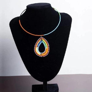 Pendant African Beaded Choker traditional Necklace