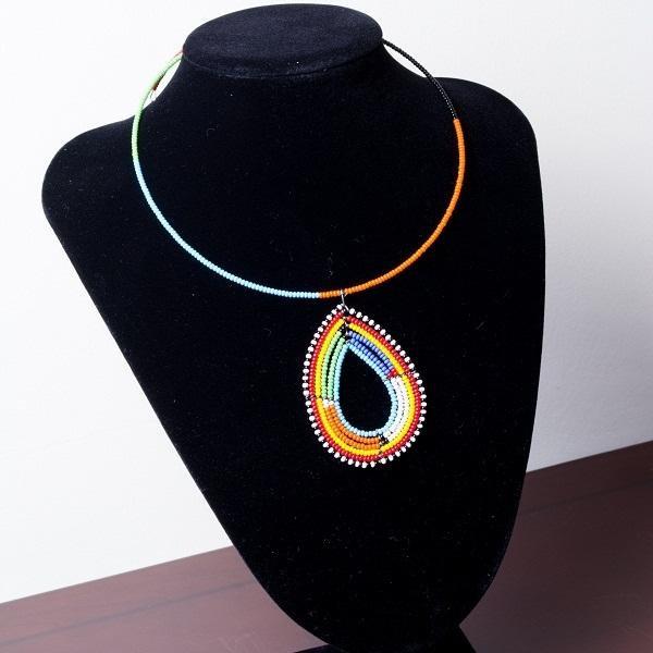 Pendant African Beaded Choker traditional Necklace