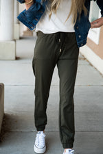 Mid-weight Joggers in Moss Green