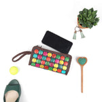 African Coconut Shell Beaded Purse - Clutch Bag