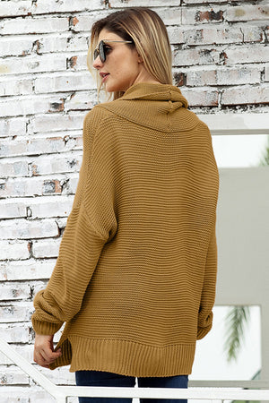 Fashion Khaki Cozy Turtleneck Sweater