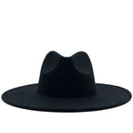 Handcraftef WIDE BRIM FEDORA - BLACK