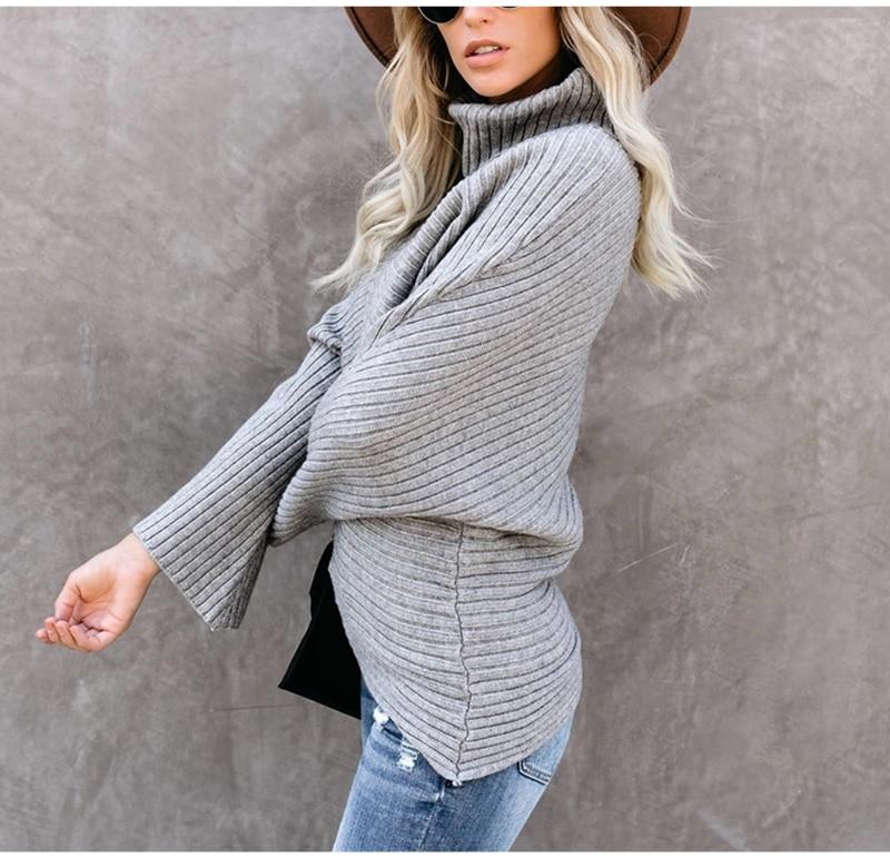 Turtleneck Sweater Oversized Pullovers