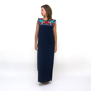 Hand Embroidered Mexican Loose Dress