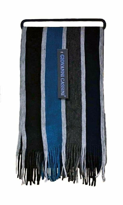Mens Warm Knitted Striped Patterned Winter Scarf