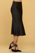 Stylish Satin Midi Skirt
