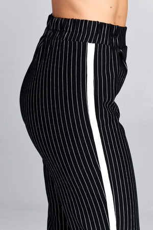 High Waist Striped Pants