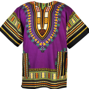 Purple Dashiki Traditional African Handmade Shirt