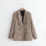 Plaid coat ladies small suit