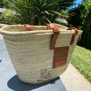Luxury Handmade Moroccan Palm Leaf Straw Basket Bag