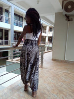 One of a Kind Black and White Animal Printed Dress Pant