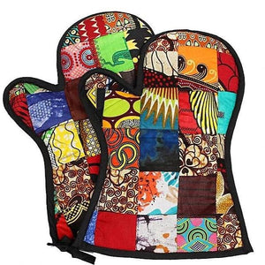 Unique Kitengi Patchwork Handcrafted Insulated Oven gloves