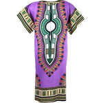 Beautiful Kaftan Dashiki Ankle Maxi Purple Dress