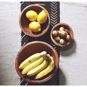 Set of Beautiful Hand curved African Olive Wood Salad fruit Bowl