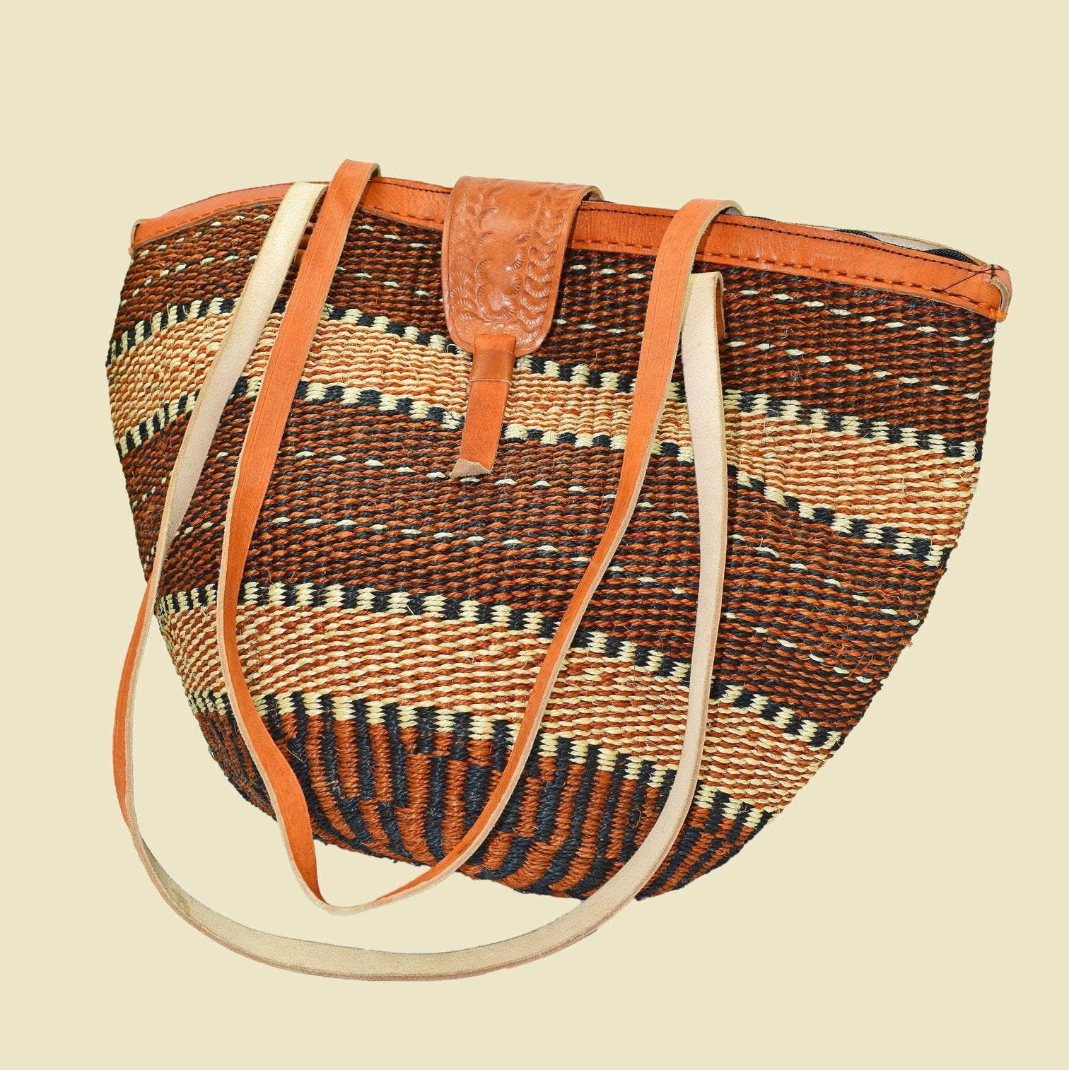Traditonal handwoven African Crossbody Bag Shopping Tote