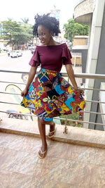 Gorgeous Handmade Vintage kitenge wrap mini skirt