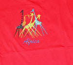 Kids' Summer Giraffe African Red T-shirt