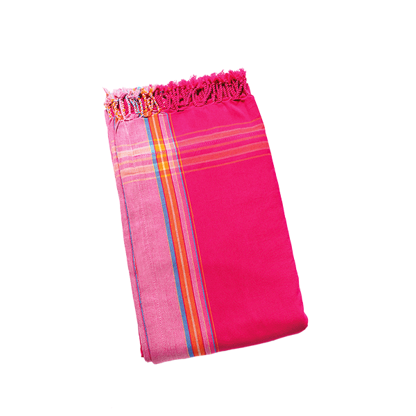 Pink Handwoven Cotton Kikoy Sarong /Wrap (Helen)