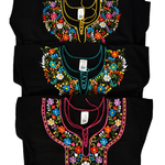 Vintage Dress with Mexican Embroidered Flowers
