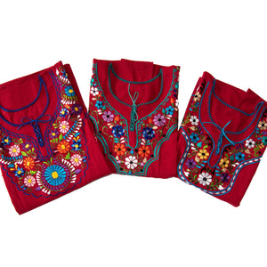 Multi-Color Embroidery Mexican Dress