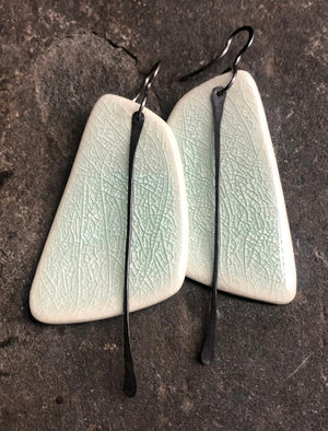 Handmade Hypoallergenic Lightweight Ceramic Statement Earrings - Long,