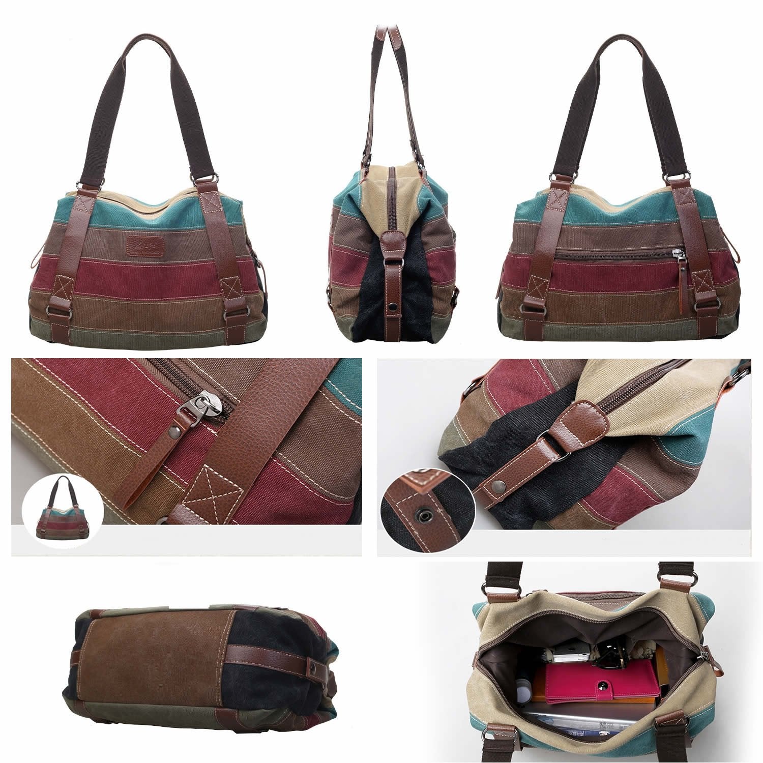 VIVA VOYAGE Canvas Shoulder Bag From Journey Collection with FREE GIFT
