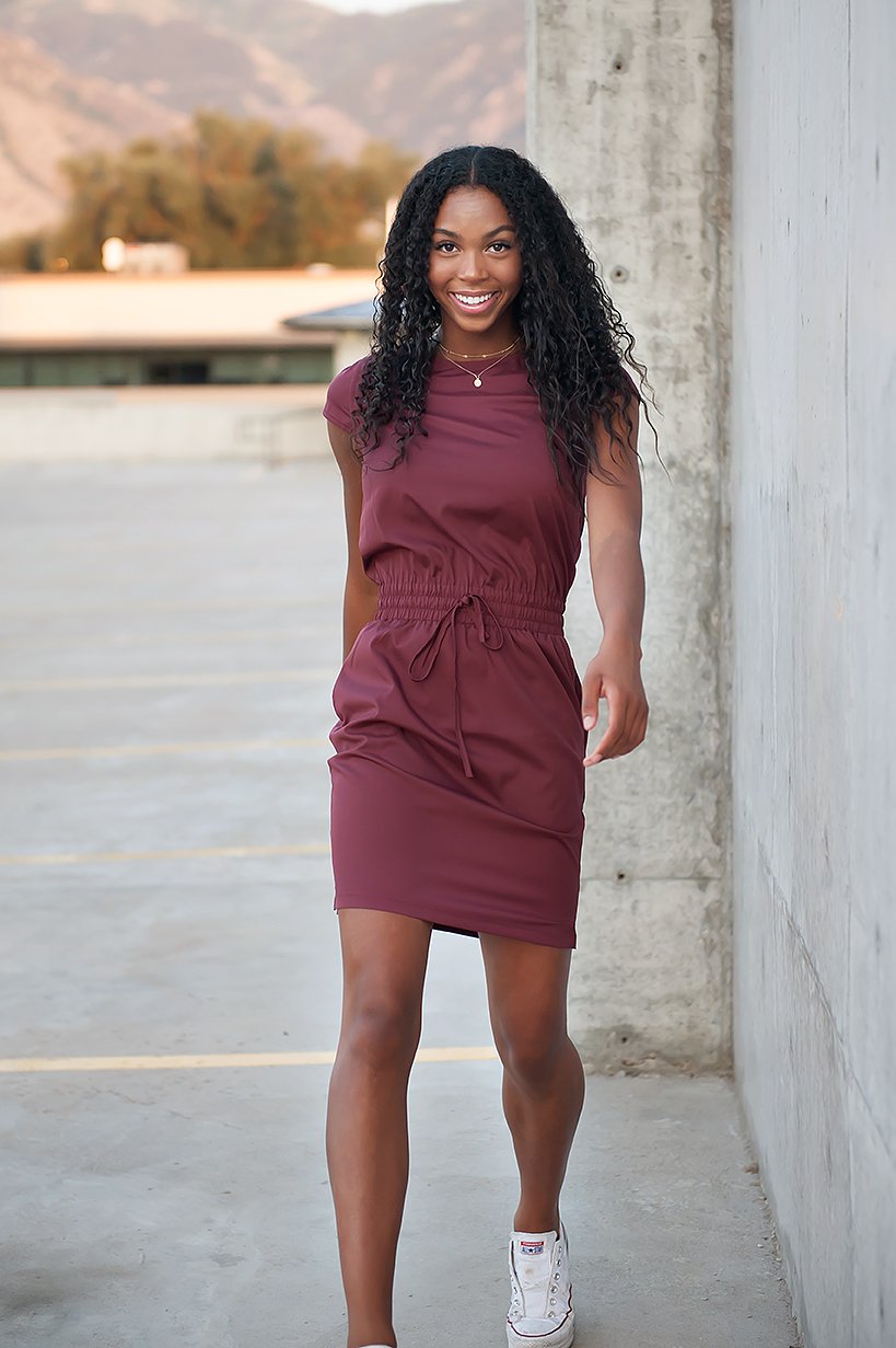 Beautiful Lightweight Dress in Burgundy